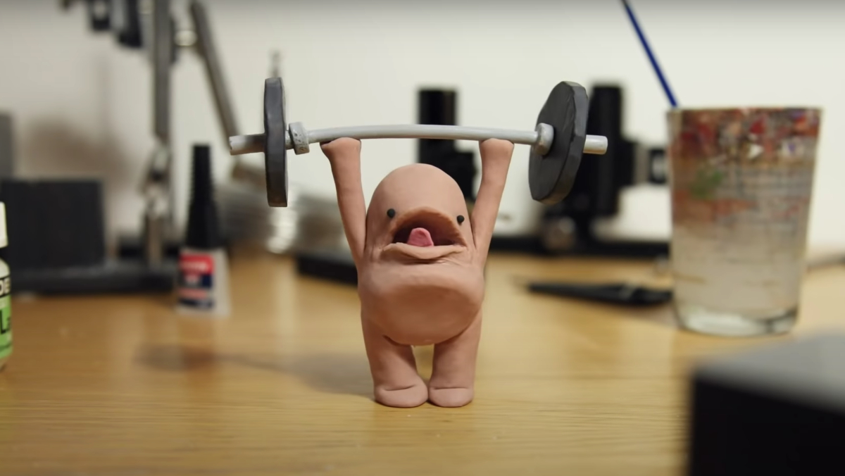 Watch a Cute Lumpy Piece of Clay Work Out