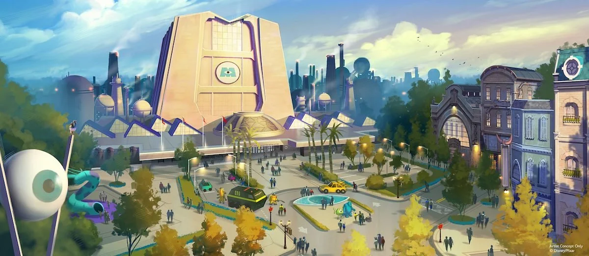 Concept art for the entire Monsters, Inc. Land at Hollywood Studios